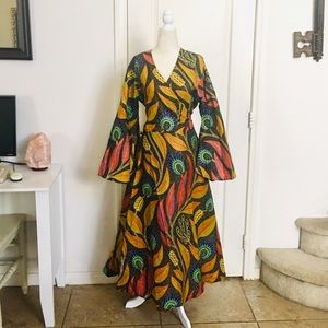 Stunning African Wrap Dress w/Headscarf